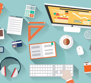 Illustration representing visual direction and studio presentation